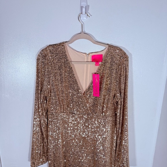 NEW Lilly Pulitzer Reagan Long Sleeve Sequin Mini Dress - Picture 4 of 9